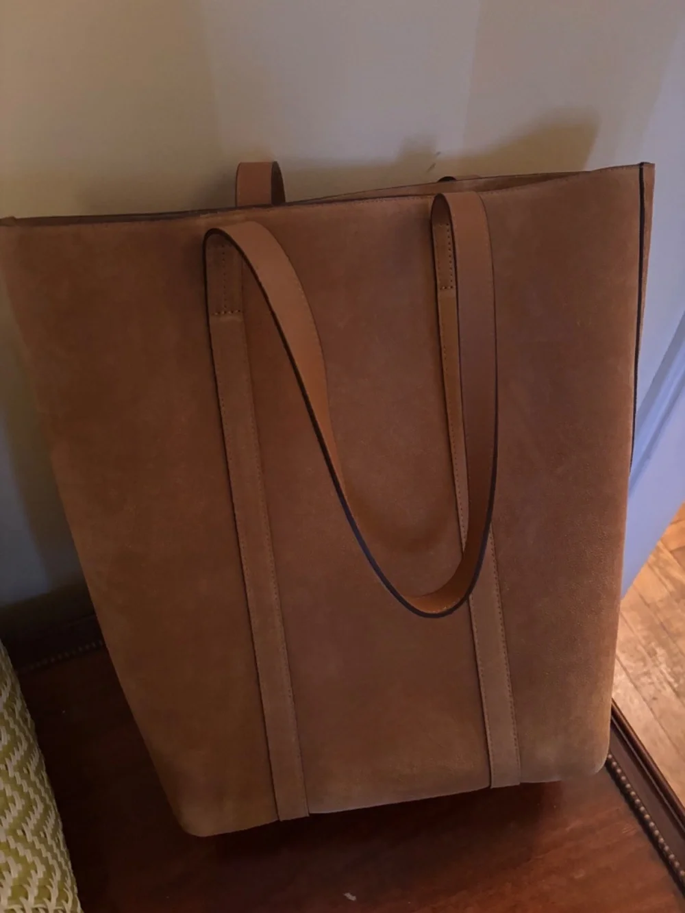 Sezane suede tote bag - Picture 3 of 7